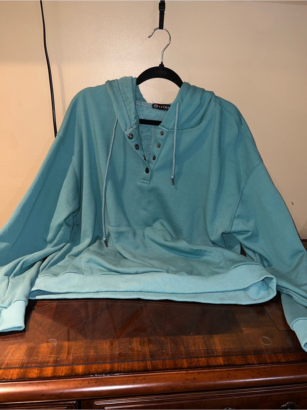 Cozy Aqua Hoodie Sweatshirt - Unbranded